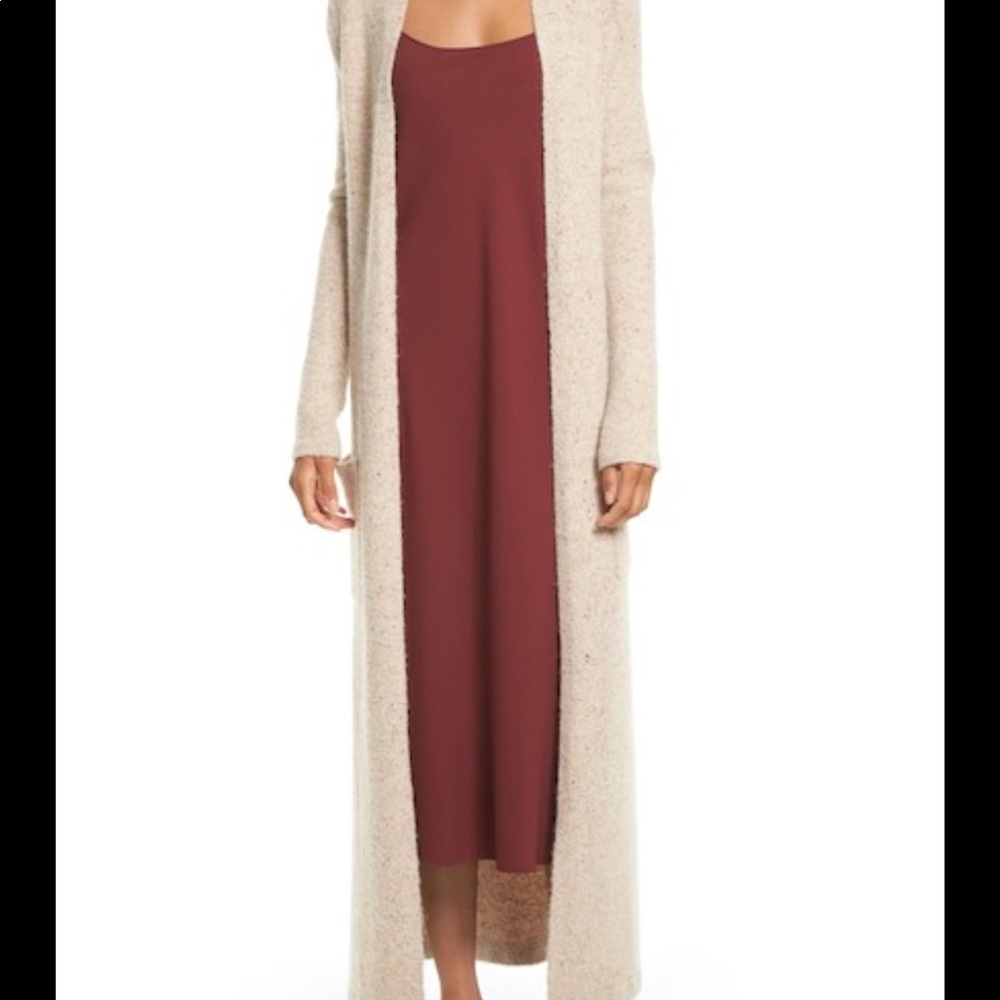 Theory Torina Oat Multi Donegal knit cardigan/oat